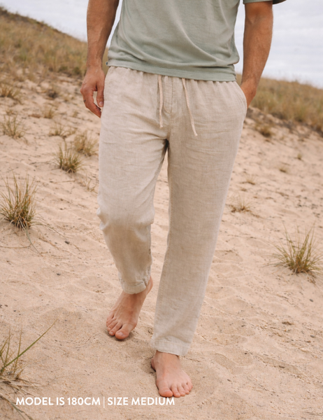 Burbank Pant - Natural Linen – Mr Simple