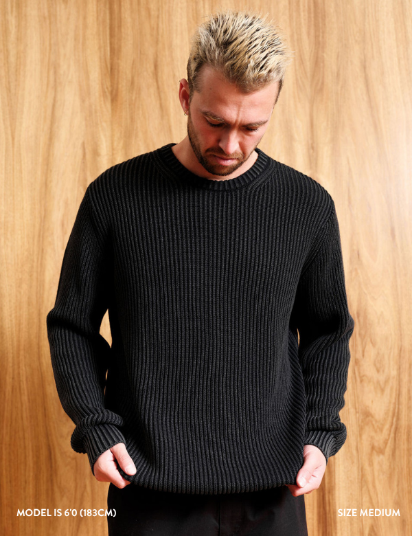 Fisher Relaxed Knit - Black – Mr Simple